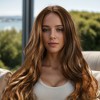 Unique Bargains Women's Big Curly Long Hair Wig High Temperature Fiber Brown Yellow 1 Pc - 2 of 4