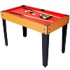 VYNXARIA 5-in-1 Multi-Game Table - Billiards, Push Hockey, Foosball, Ping Pong, and Basketball  brown/red - 3 of 4