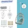 Patio Swing Egg Chair,PE Rattan Hanging Basket Chair With Cushion,Hammock Chair With Metal Chain -The Pop Home - 4 of 4