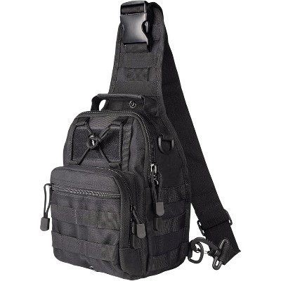 Tactical Shoulder Sling Bag Small Outdoor Chest Pack Backpack for Men Traveling, Sling Backpack