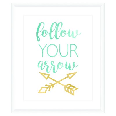 18" x 18" Follow Your Arrow Single Picture Frame White - PTM Images