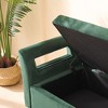 NicBex Modern Rectangular Velvet Ottoman Bench with Hollow Armrests,Wide Storage Ottoman for Living Room,Bedroom - 4 of 4