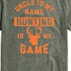 Men's - Instant Message - Uncle Is My Name Hunting My Game Short Sleeve Graphic T-Shirt - 2 of 4
