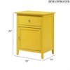 VYNXARIA Casual Nightstand - Perfect for Small Spaces,Vibrant Yellow - 3 of 4
