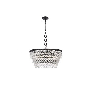 Elegant Lighting Nordic 6 - Light Chandelier in  Black - 1 of 3