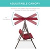 Best Choice Products 2-Person Outdoor Large Convertible Canopy Swing Glider Lounge Chair w/ Removable Cushions - 3 of 4
