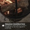 GasOne 22 in Round Outdoor Wood Burning Fire Pit with Mesh Lid and Fire Picker – Durable Alloy Steel Fire Pit for Backyard, Porch, Deck, Camping, BBQ - 3 of 4