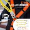 VEVOR 38mm Safety Lanyard, 6ft(1.83m) Fall Protection Lanyard with 2 Alloy Steel Snap Hooks, Retractable Safety Belt, Yellow - 4 of 4