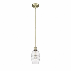 Vaz - 1 Light Stem Hung Mini Pendant In Industrial Style-7.63 Inches Tall and 5.88 Inches Wide - 1 of 1