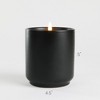 LumiPur 4.5"x5" Stoneware Design Collection Flickering Flameless LED Wax Candle Black - 3 of 4