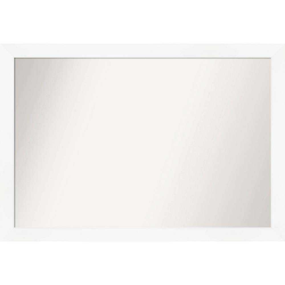 Photos - Wall Mirror 39" x 27" Non-Beveled Cabinet Narrow Bathroom  White - Amanti A