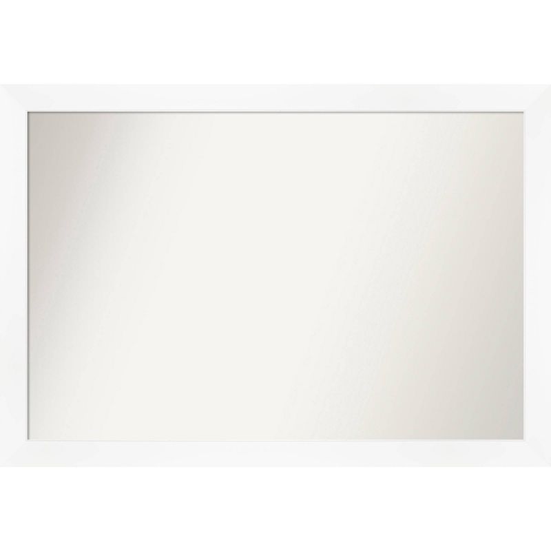 39&#34; x 27&#34; Non-Beveled Cabinet White Narrow Wall Mirror - Amanti Art, 1 of 11