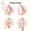 3pk Soothe Wren Swaddle Sleep Sacks, Organic Newborn Swaddles Wrap 0-3 Months, Soft Baby Wearable Blanket - 4 of 4