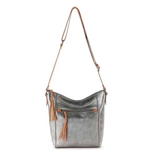 The Sak Women s Ashland Leather Crossbody Dark Silver Target