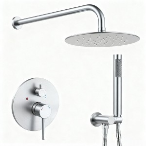SEVOBAL Shower Faucets, Wall Mounted Shower System with Rainfall and Handheld Shower Head Set, Silver, 20.47"*16.14"*6.3" - 1 of 4
