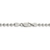 Black Bow Jewelry Men's 5mm, Sterling Silver Fancy Hollow Beaded Chain Necklace - 3 of 4