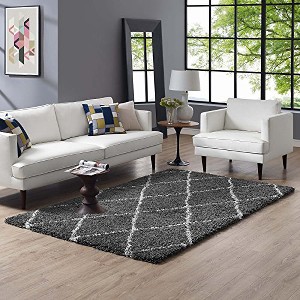 Modway Toryn Diamond Lattice 5x8 Shag Area Rug - 1 of 4