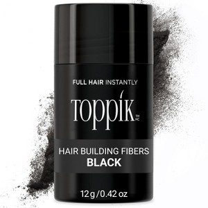 Toppik Hair Building Fibers, Black, 12g Fill In Fine or Thinning Hair Black .42 oz - 1 of 4
