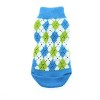 Doggie Design Non-Skid Dog Socks - Blue and Green Argyle - 3 of 4