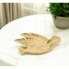 HomeRoots 7" Gold Cast Iron Dove Handmade Trinket Tray - 2 of 4