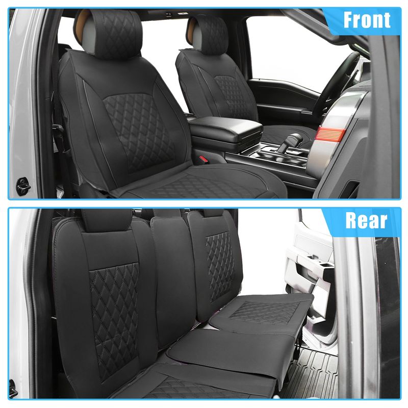 Unique Bargains Car Front Rear Seat Covers for Dodge for Ram 1500 2009-2023 5 Pcs, 2 of 7