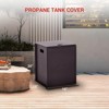 COZONY Propane Tank Cover Table, 16" Metal Hideaway Side Table for 20LB Gas Tank, Outdoor Gas Fire Pit Tank Holder with Handles, Patio Storage Table - 2 of 4