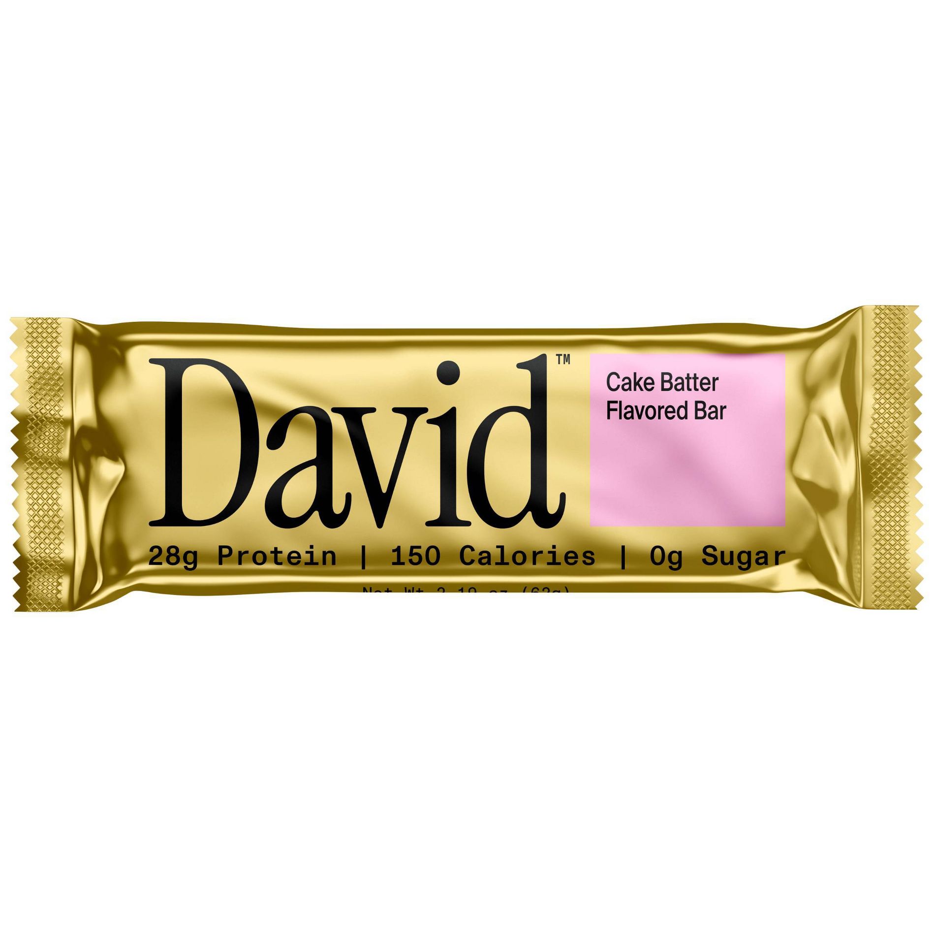 David Protein Bars with 28g Protein - Cake Batter Flavor - 12ct