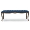 GDFStudio Jamison French Country Tufted Upholstered Rubberwood Bench - 2 of 4