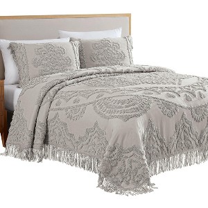 Collections Etc Lotus Chenille Bedspread - 1 of 3