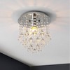 9.88" LED 1-Light Lillibet Transitional Iron Semi Pendant Chrome/Clear - JONATHAN Y - 2 of 4