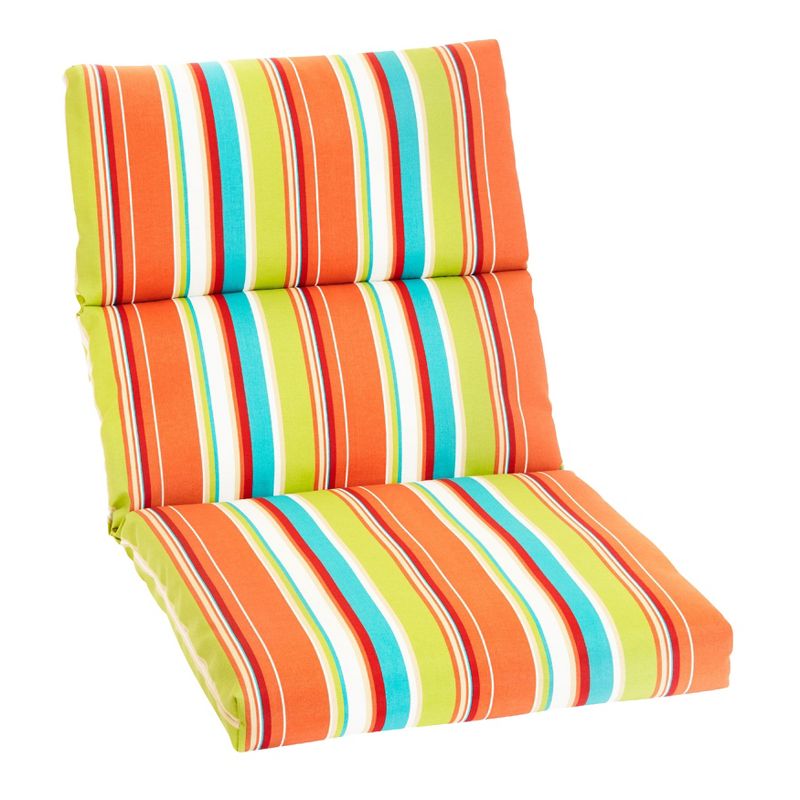 Outdoor Furniture Reversible Weather Resistant Universal Chair Cushion -22”W x 45¾”L x 2¾”H, 1 of 2