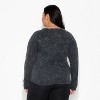 Women's Halloween Cats Long Sleeve Graphic T-Shirt - Black - 3 of 3