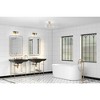 Progress Lighting Cassell 2-Light Vanity Fixture, Vintage Brass, Clear Glass Shades: Luxe Industrial & Transitional Style, Damp Rated. - 2 of 3
