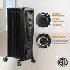 R.W.FLAME Oil Filled Radiator Heater, Adjustable Thermostat, 3 Heat Settings, Portable Quiet Heater with Tip-over & Overheating Functions, BLACK - image 4 of 4