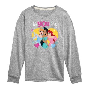 Girls' - Disney Princess - BeYOUtiful Long Sleeve Graphic T-Shirt - 1 of 4