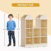 Kids Bookshelf 42.32in Toy Storage Organizer Wooden Bookcase Toddlers Natural Cubby Storage Toy Shelf for Playroom, Nursery, Kids Room - image 2 of 4