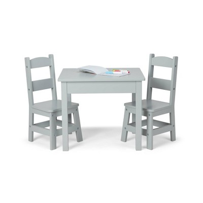 Gray Wooden Kids Chairs Set for Ages 3+