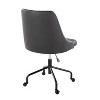 TiramisuBest Black PU Leather Adjustable Office Chair with Casters, 360¡ã Swivel, Padded, Armless - 3 of 4
