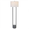 Hudson and Canal 65.5" Floor Lamp: Blackened Bronze, Concrete Base, Polyester Drum Shade - 4 of 4