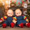 The Queen's Treasures 15 Inch Doll Set of Two Overall Skirt & Pants Outfits - 2 of 4