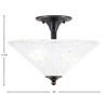Toltec Lighting Any 2 - Light Flush Mount in  Black Copper with 16" Frosted Crystal Shade - 2 of 2