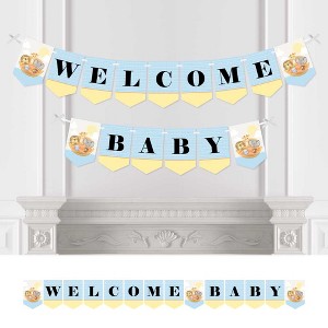 Big Dot of Happiness Noah's Ark - Baby Shower Bunting Banner - Animal Party Decorations - Welcome Baby - 1 of 4