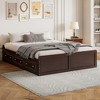 NicBex Queen Size Platform Bed Frame with 6 Drawers,Solid Wood Slats Support,Noise-Free,No Box Spring Needed,Easy Assembly,White/Espresso - 3 of 4