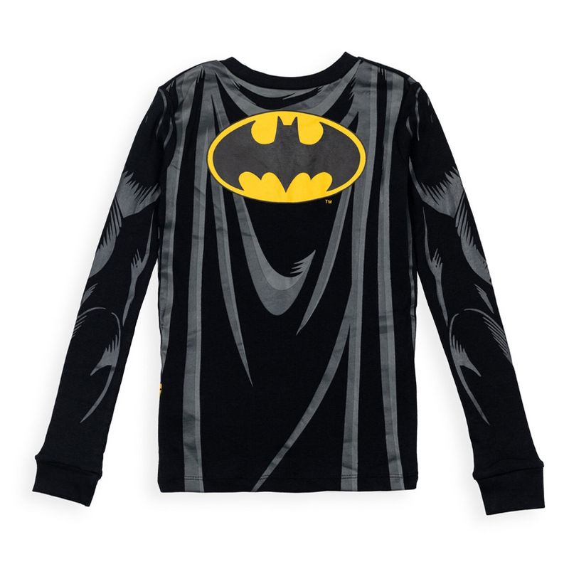 DC Comics Justice League Robin Cosplay Pajama Shirt and Pants Sleep Set Little Kid to Big Kid, 5 of 8