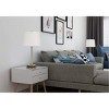 Cal Lighting 150W 3 Way Chester Metal Table Lamp With Wood Accent Base And 2 Usb Charging Ports - Brushed Steel And Wood - 2 of 2