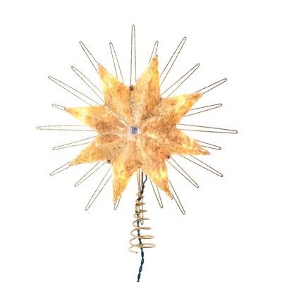 Kurt Adler 12-Inch 10-Light 8-Point Capiz Gold Star Treetop