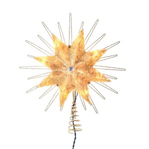 Kurt Adler 12-Inch 10-Light 8-Point Capiz Gold Star Treetop - 1 of 4