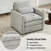 JUJABU 31.9" Cozy Upholstered Single Sofa with Double-Layered Plush Cushion for Living Room - 4 of 4