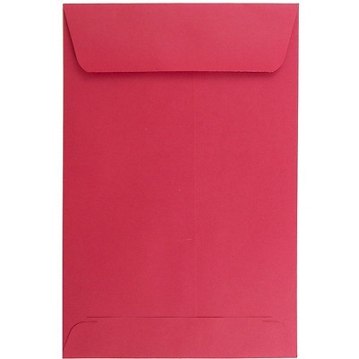 JAM Paper 6 x 9 Open End Catalog Colored Envelopes Red Recycled V0128139A