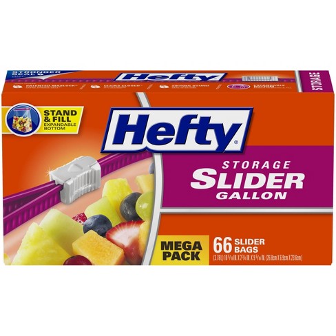 Hefty 108-Pack 2.5-Gallon Plastic Reusable Food Bag in the Food Storage  Containers department at